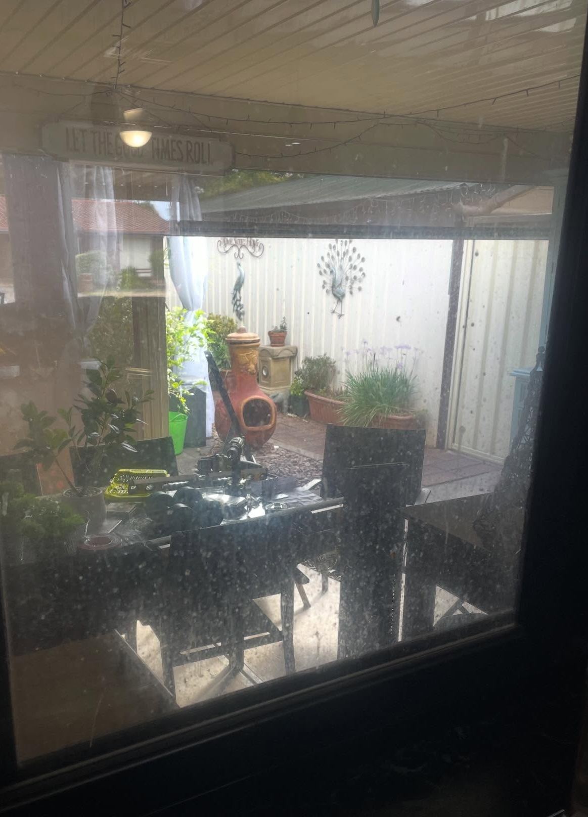 Window before cleaning